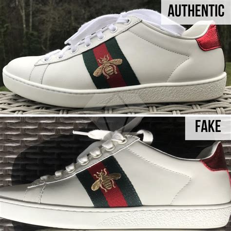 gucci sneakers fake vs real gucci on them|gucci knock off heels.